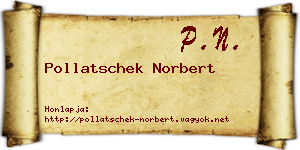 Pollatschek Norbert névjegykártya